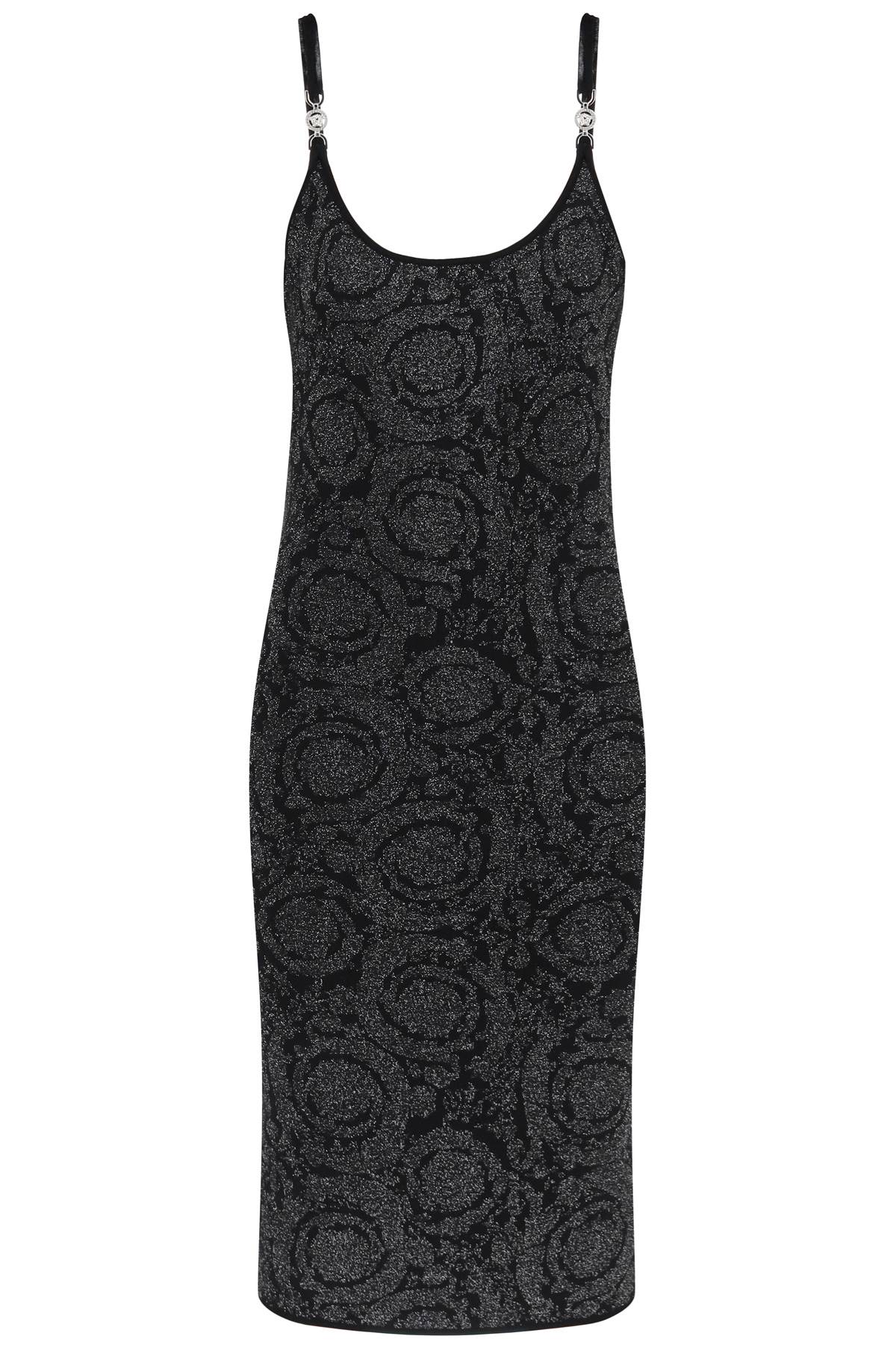 VERSACE barocco midi dress in lurex knit 10113961A100041B000