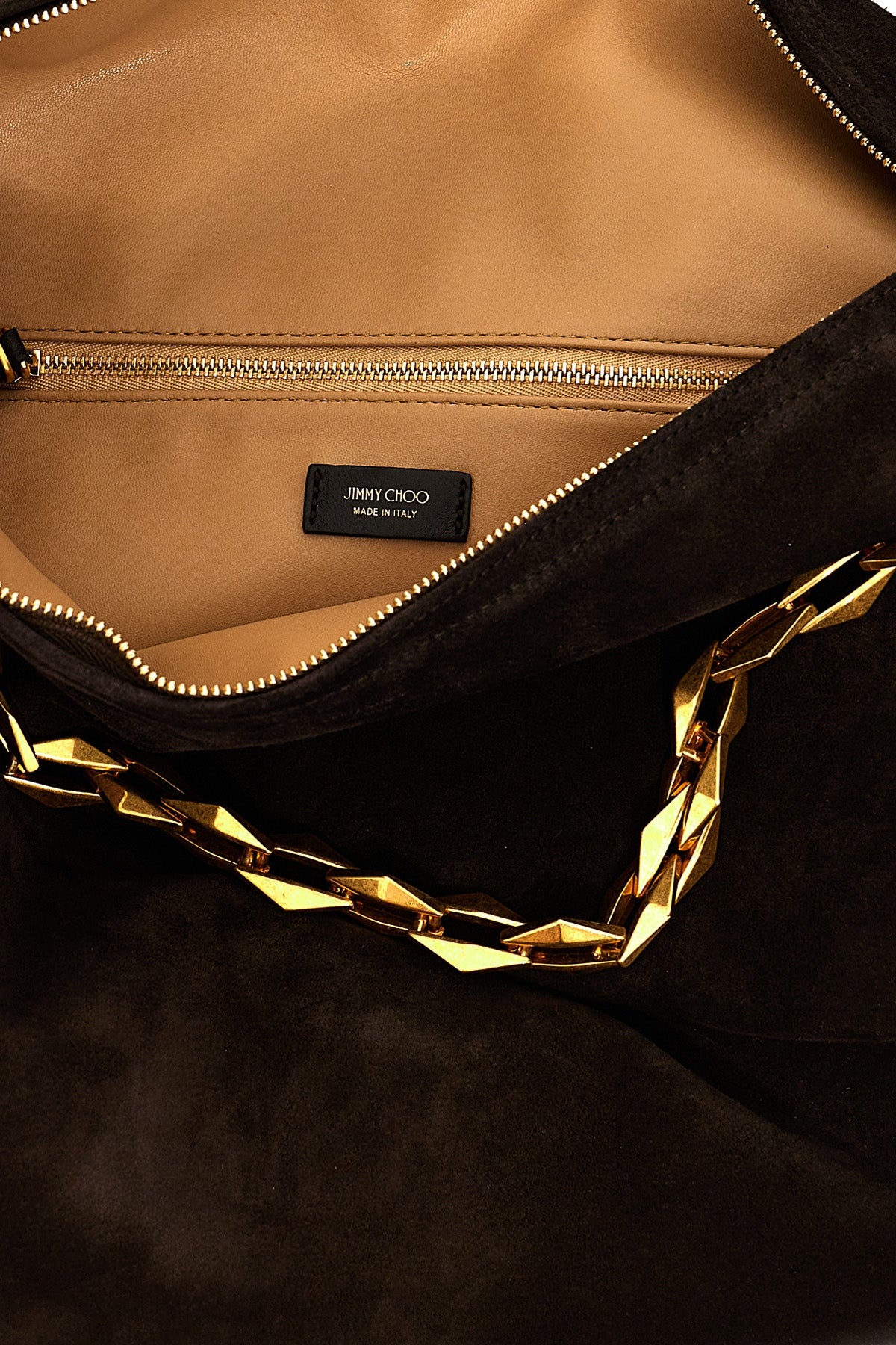 JIMMY CHOO 'DIAMOND SOFT HOBO' SHOULDER BAG DIAMONDSOFTHOBOMUWWCOFFEE