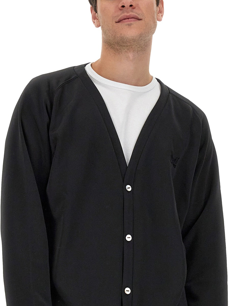 Needles CARDIGAN WITH LOGO MR304D-BLACK