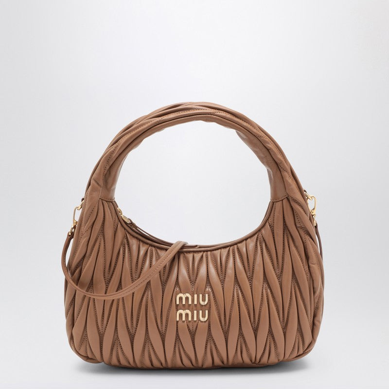 MIU MIU Miu Wander caramel matelassé bag 5BC153OOON88P_MIU-F098L