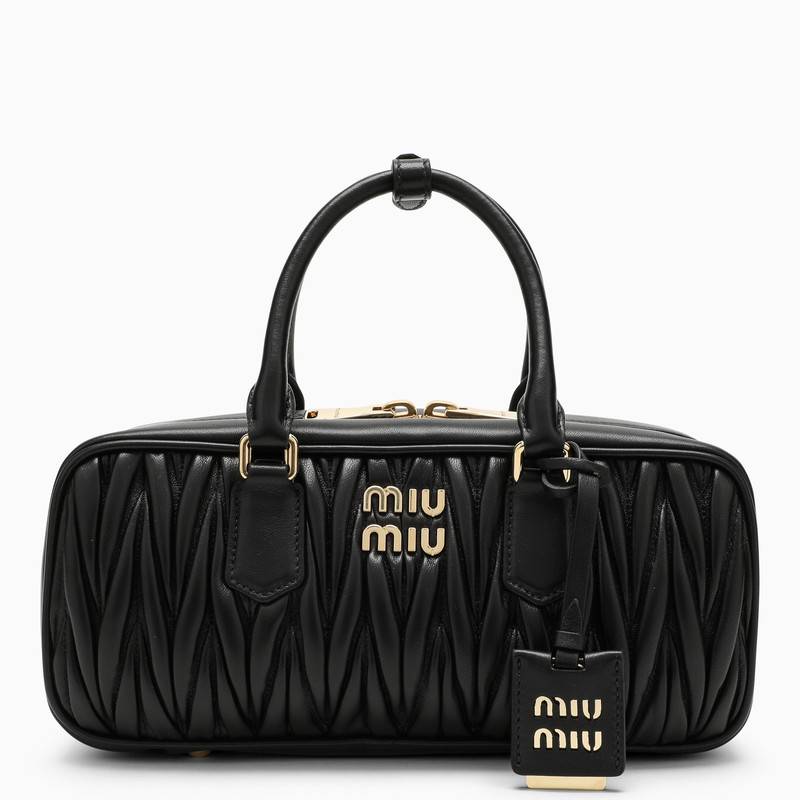 MIU MIU Black nappa bowling bag 5BB148OOTN88M_MIU-F0002