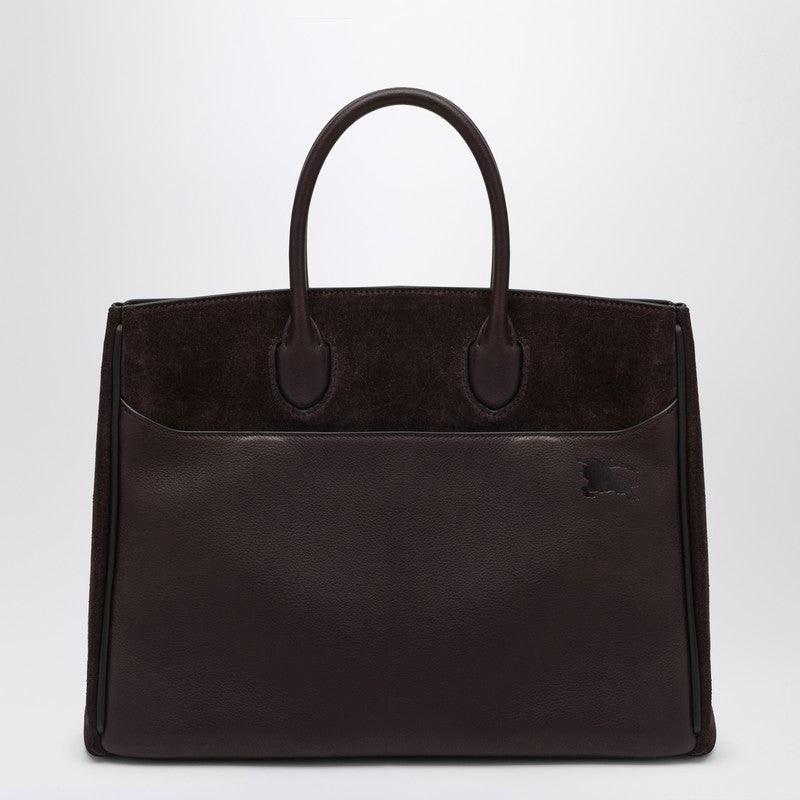 Burberry Rocking Horse medium brown suede tote 8094491158524P_BURBE-A1276