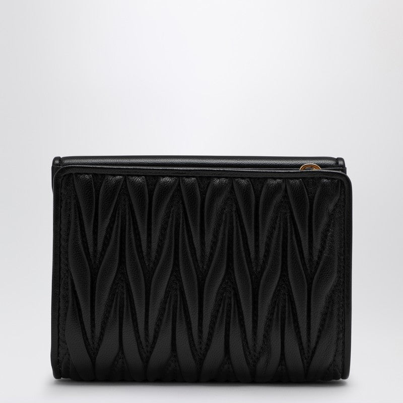 MIU MIU Black matelassé leather small wallet 5ML0022FPPN_MIU-F0002