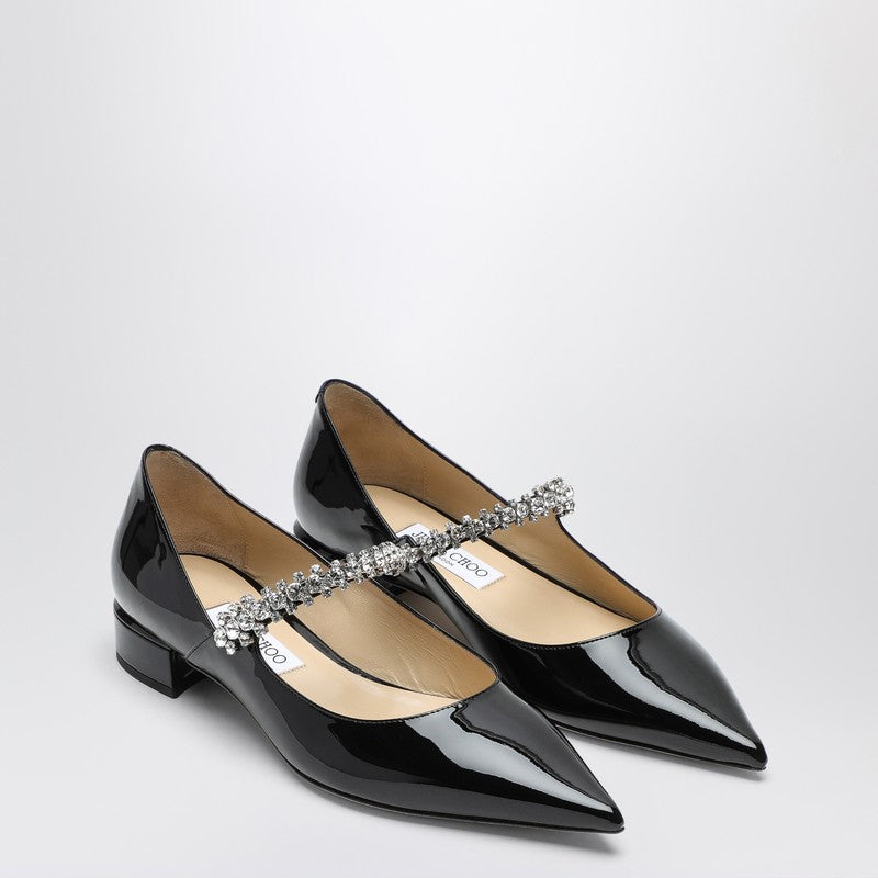 JIMMY CHOO Bing Pump Flat black patent leather BINGPUMPFLATPATP_JIMCH-BLK