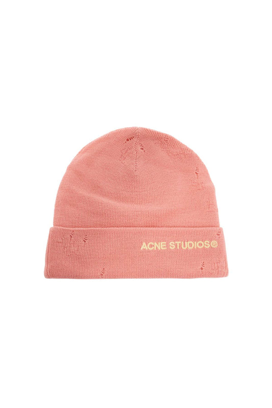 Acne Studios distressed wool beanie hat in C40359415