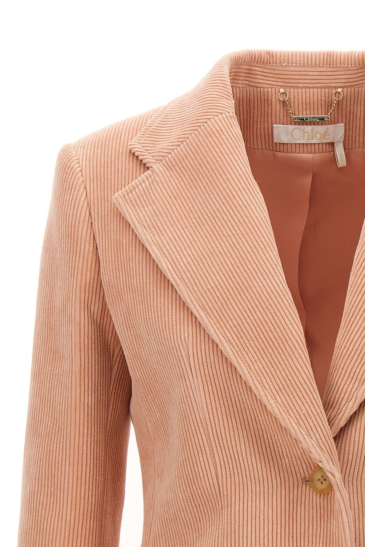 Chloé RIBBED SINGLE BREAST CORDUROY BLAZER CHC23AVE171556Z5