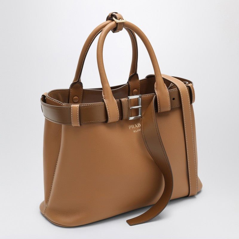 Prada Caramel-coloured leather medium Buckle bag with belt 1BA434OBO2CY9O_PRADA-F03BH