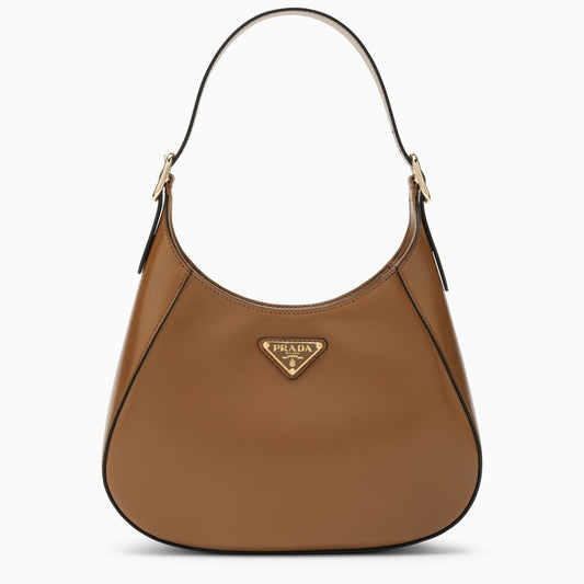 Prada Cleo brown leather shoulder bag 1BC179OOO2A3AO_PRADA-F03HN