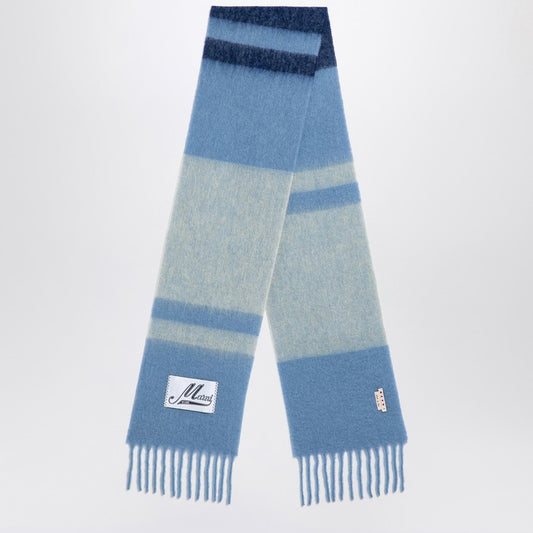 Marni Alpaca and mohair scarf with stripes blue SCMC0122Y0UAW037P_MARNI-STB47