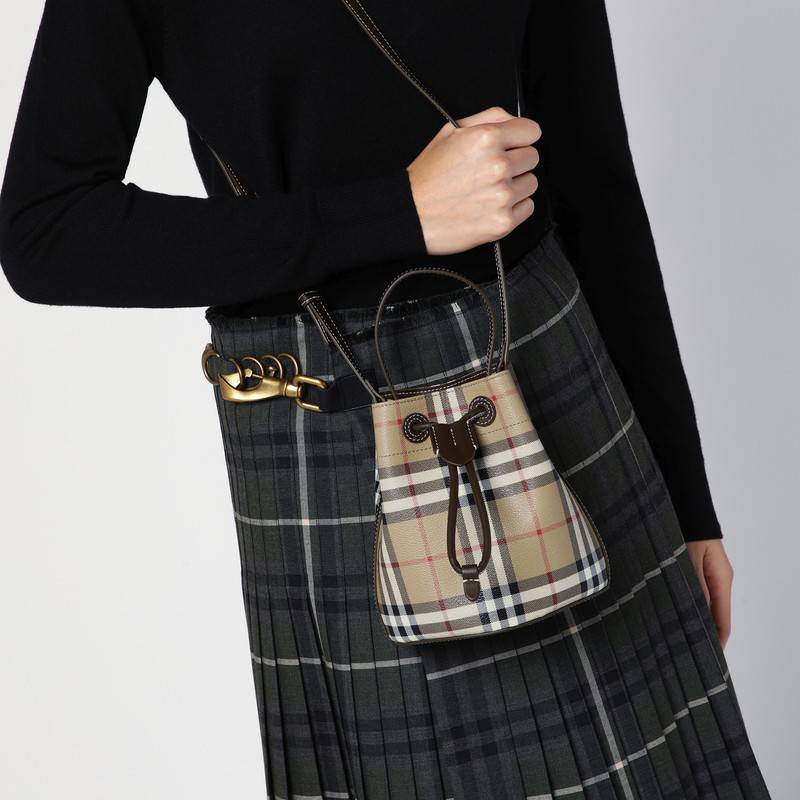 Burberry Check pattern mini bucket bag 8100488155142P_BURBE-A1336