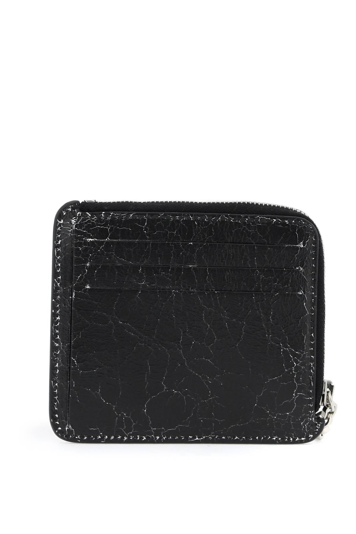 Acne Studios cracked leather wallet with distressed CG0242900