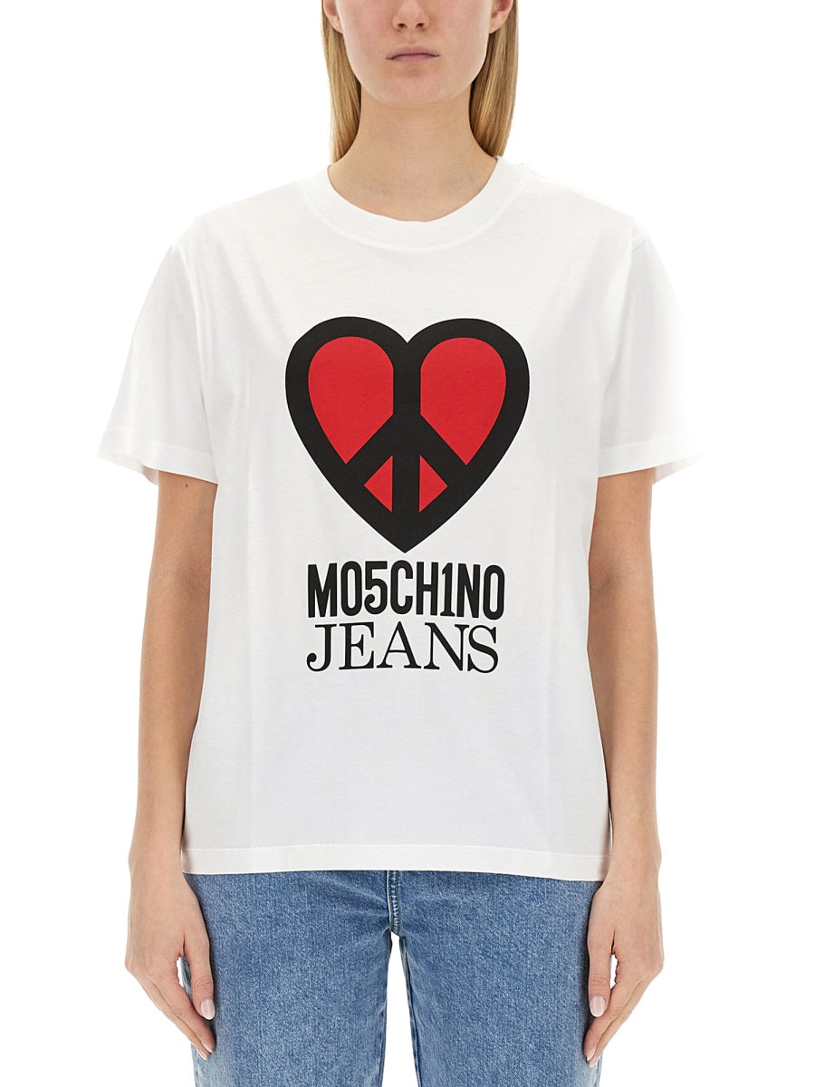 MOSCHINO JEANS T-SHIRT WITH LOGO 071032624001