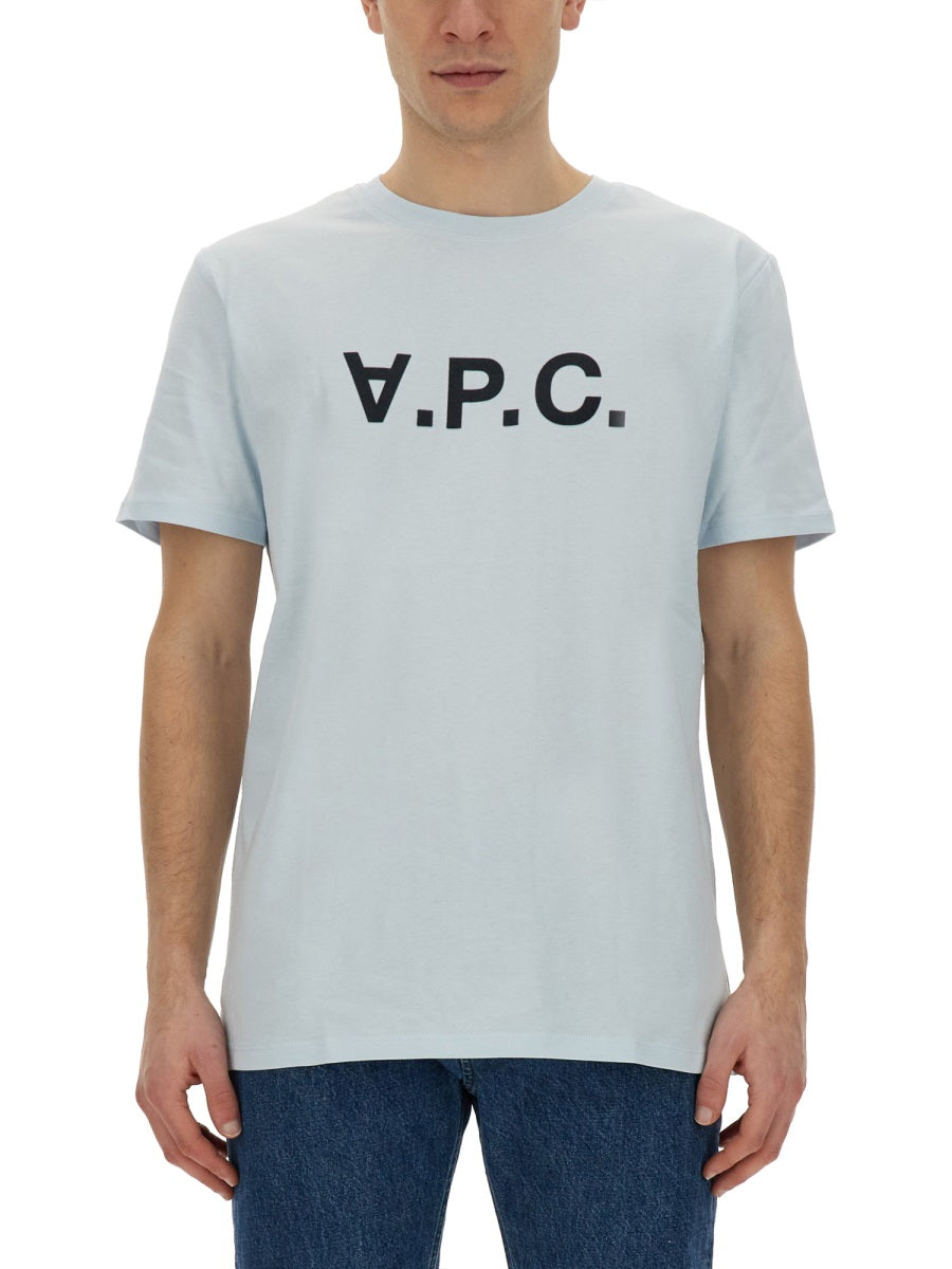 A.P.C. T-SHIRT WITH LOGO COBQXH26943IAB