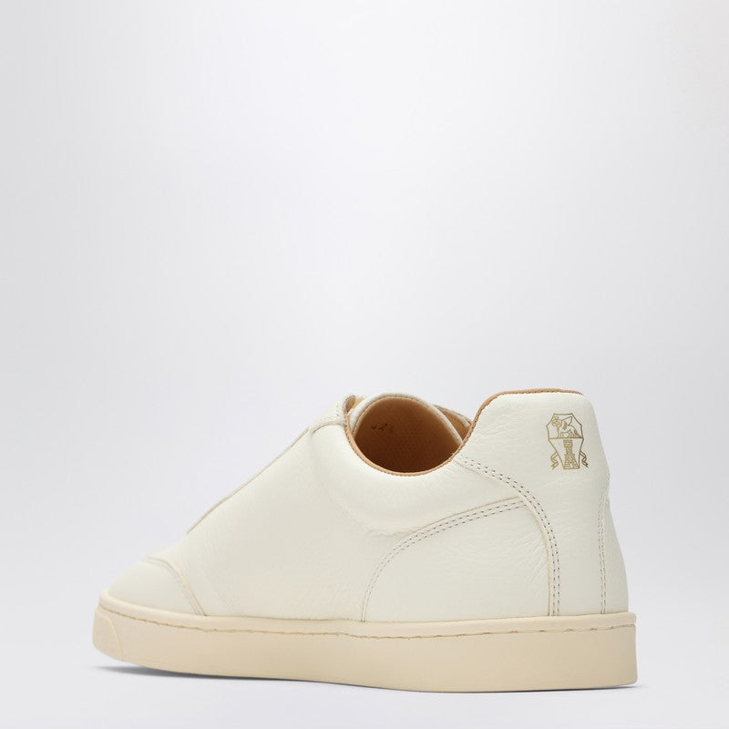 Brunello Cucinelli Ivory leather sneaker MZUOLYN309LEP_CUCIN-C6293