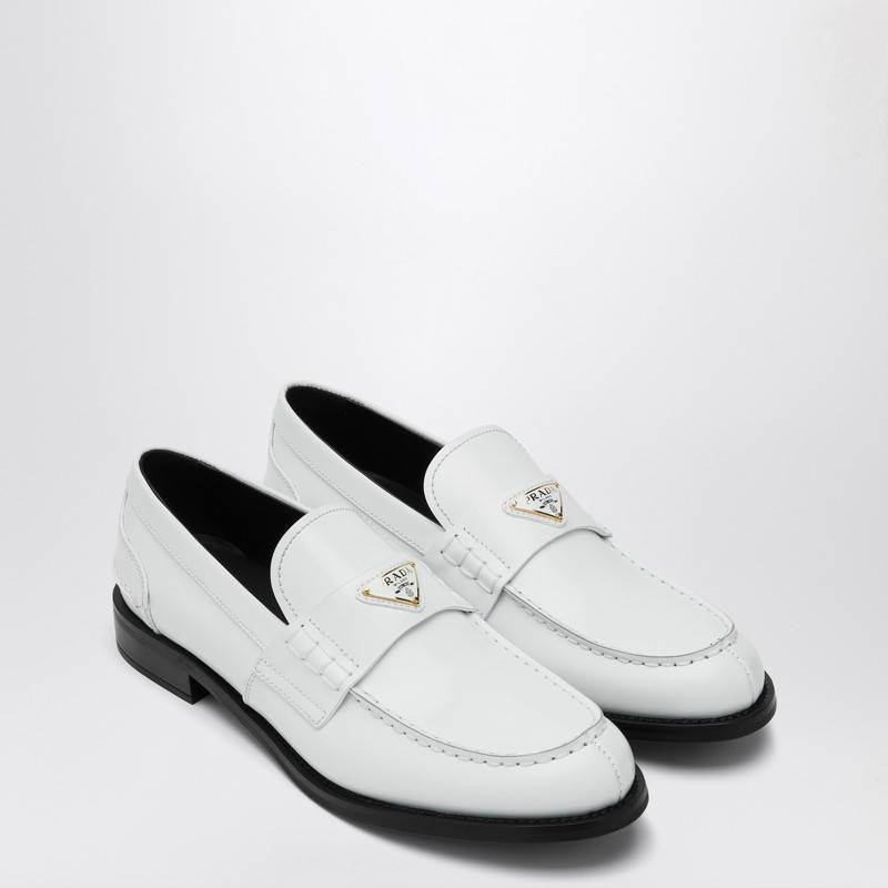 Prada White brushed leather loafer 1D813NA020055Q_PRADA-F0009