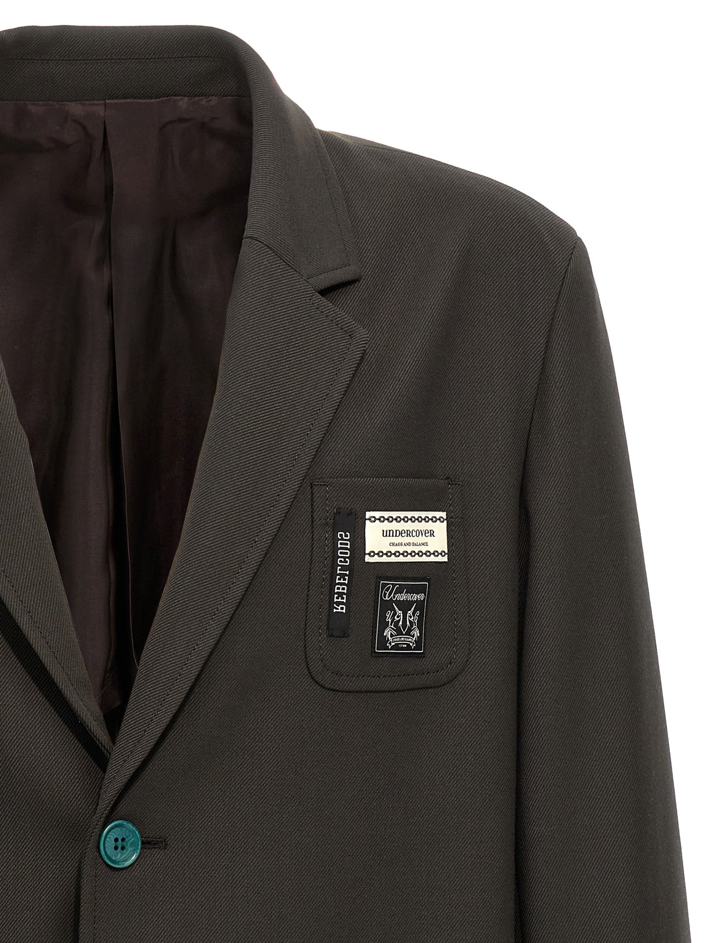 UNDERCOVER 'CHAOS AND BALANCE' SINGLE-BREASTED BLAZER UC1D4104GRAYKHAKI