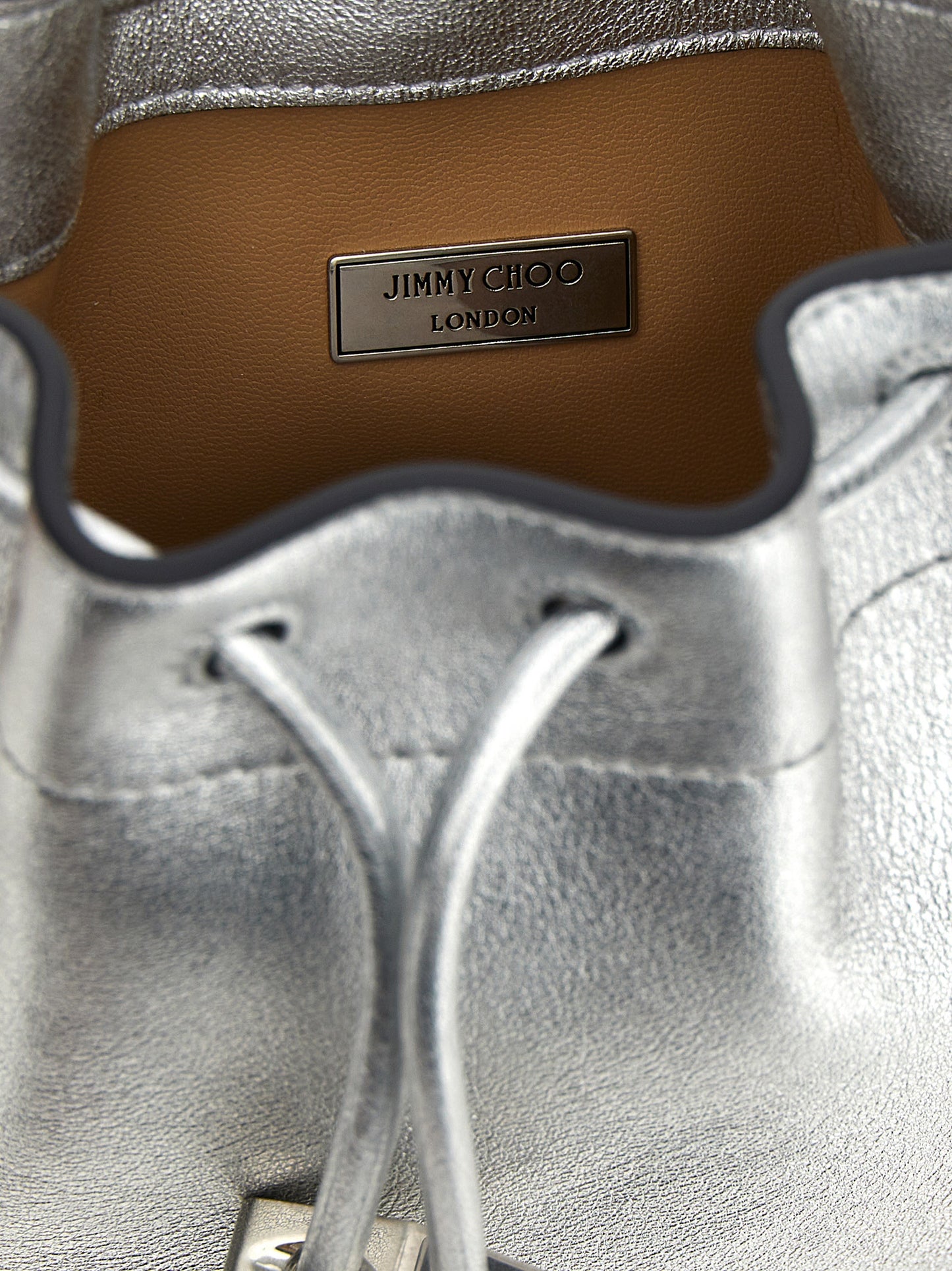 JIMMY CHOO 'BON BON' BUCKET BAG BONBONBCKTNSMNMNASILVERANTIQUESILVER