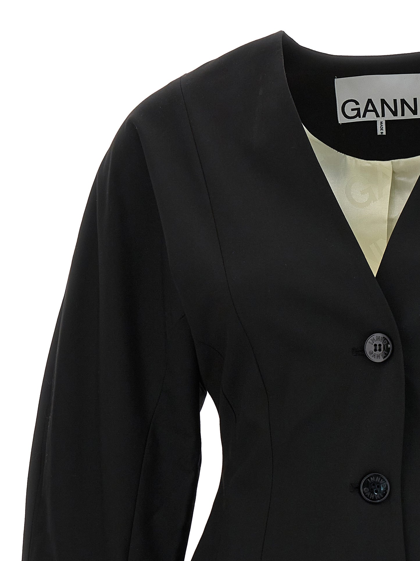 GANNI SINGLE-BREASTED BLAZER F8339099