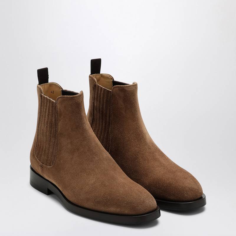 Brunello Cucinelli Chestnut coloured suede Chelsea Boot MZUPEAV715LEP_CUCIN-C8831