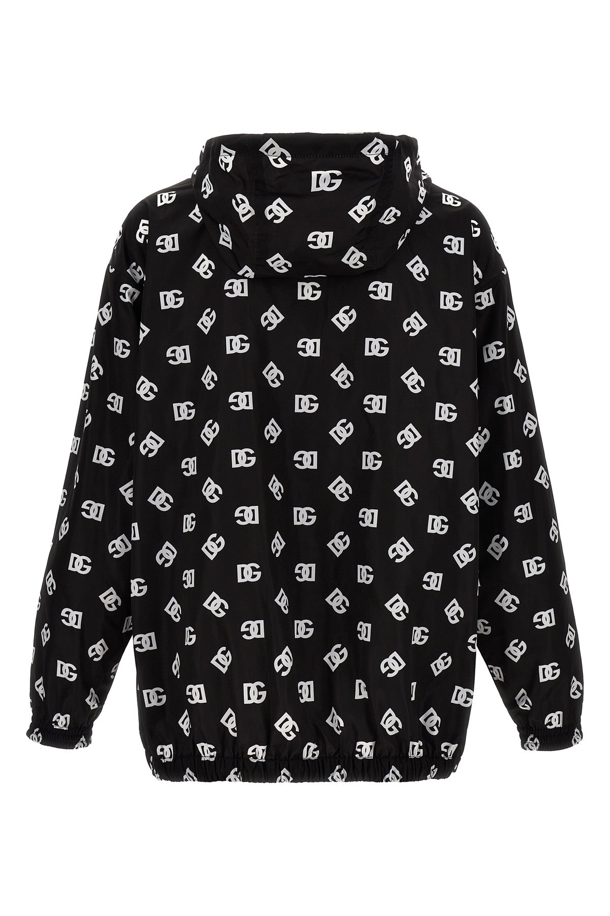 Dolce & Gabbana LOGO PRINT HOODED JACKET G9ARBTISMBRHNVAA