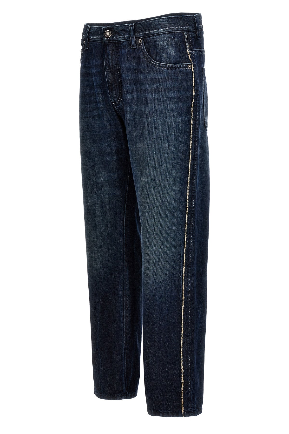 Dolce & Gabbana FRINGED STITCHING JEANS GYJDADG8KG1S9001