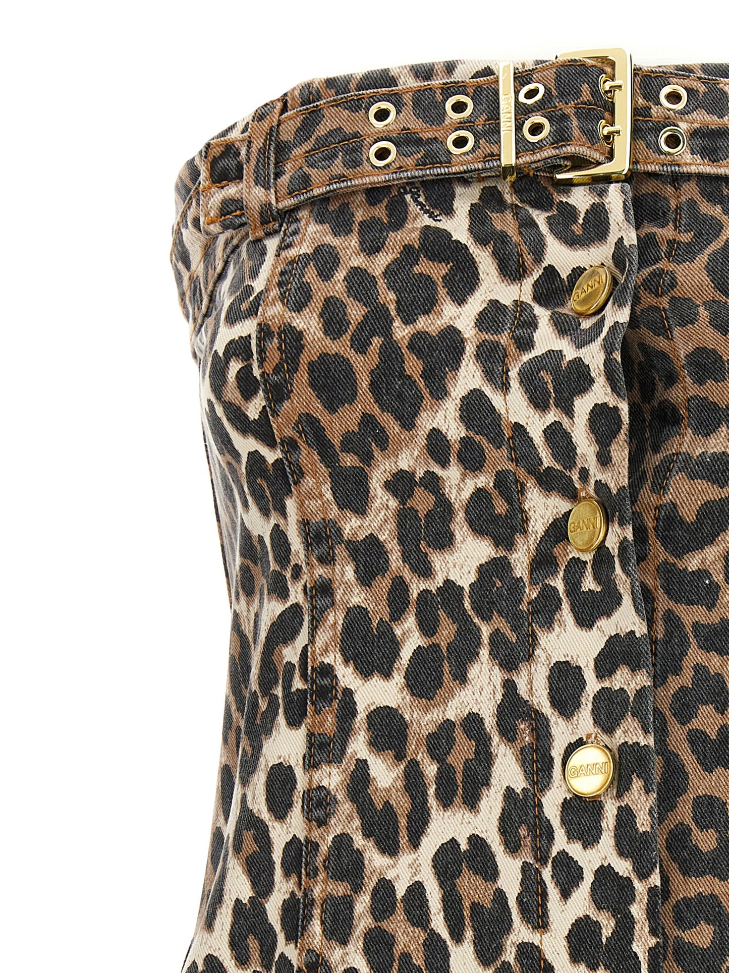 GANNI 'LEOPARD' TOP J1442943