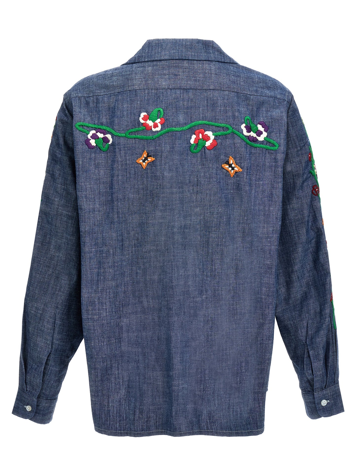 Needles CHAMBRAY EMBROIDERY SHIRT OT212BLUE