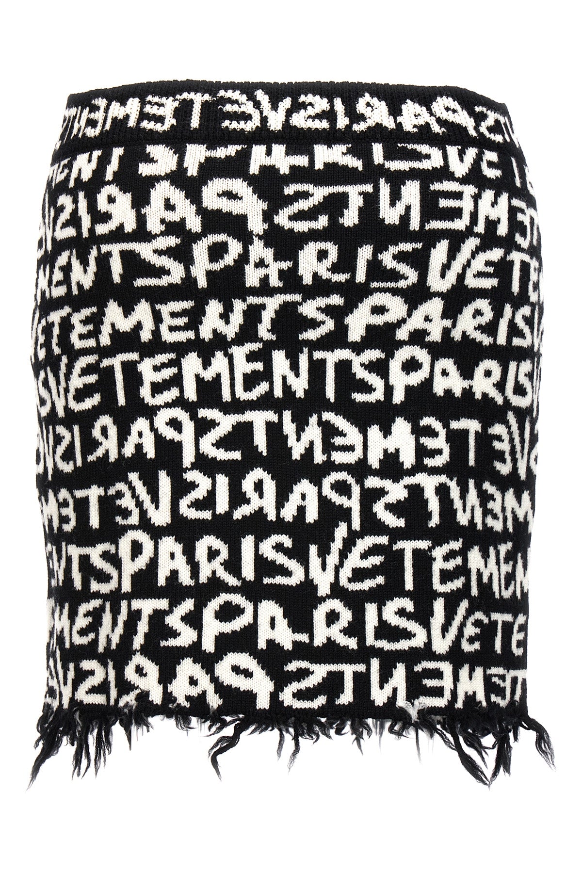 VETEMENTS 'GRAFFITI MONOGRAM' SKIRT WE64KN900BWBLACKWHITE