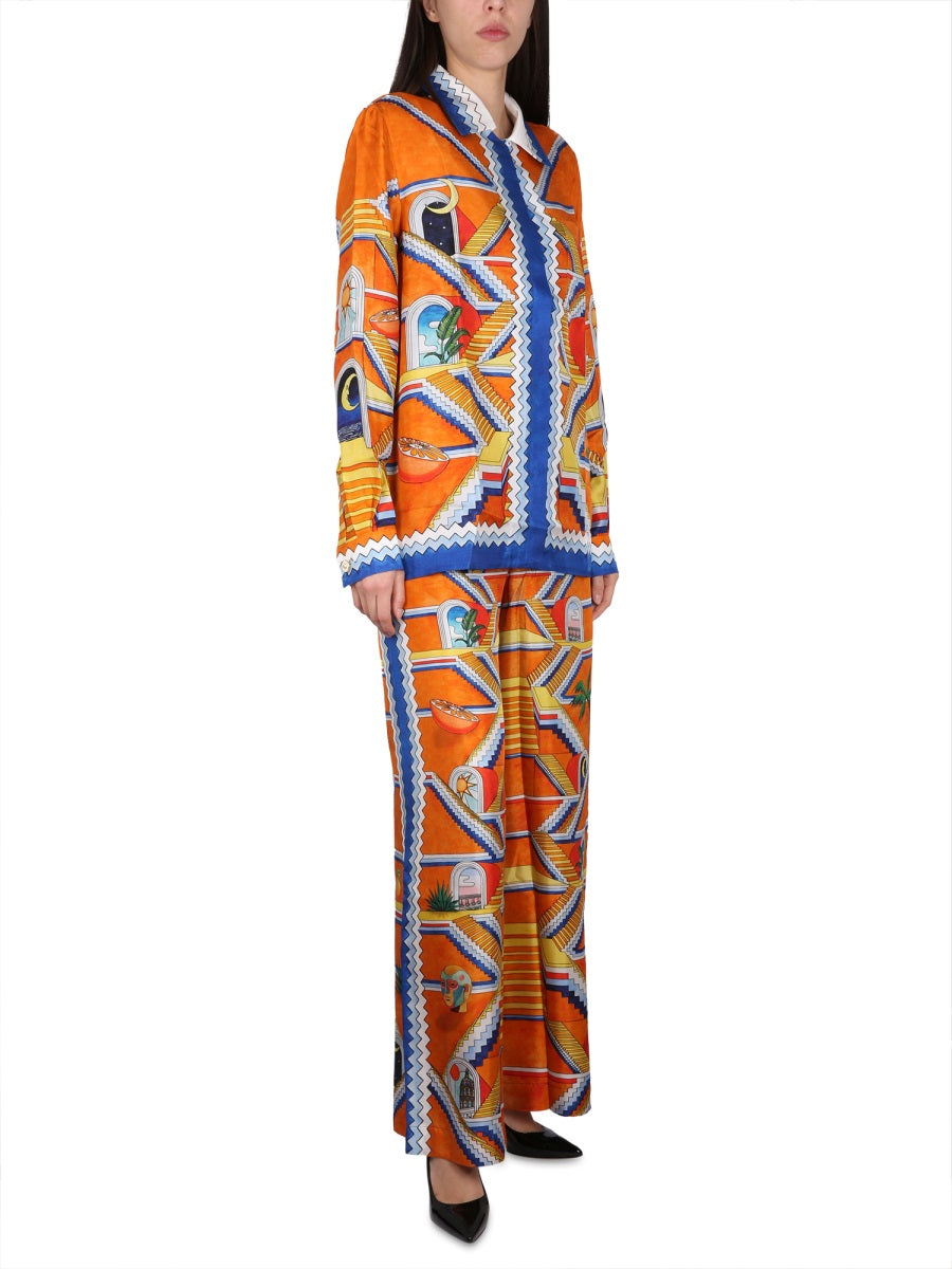 Casablanca ESCALIER PRINT PANTS WS23-TR-10502ESCALIERINFINI