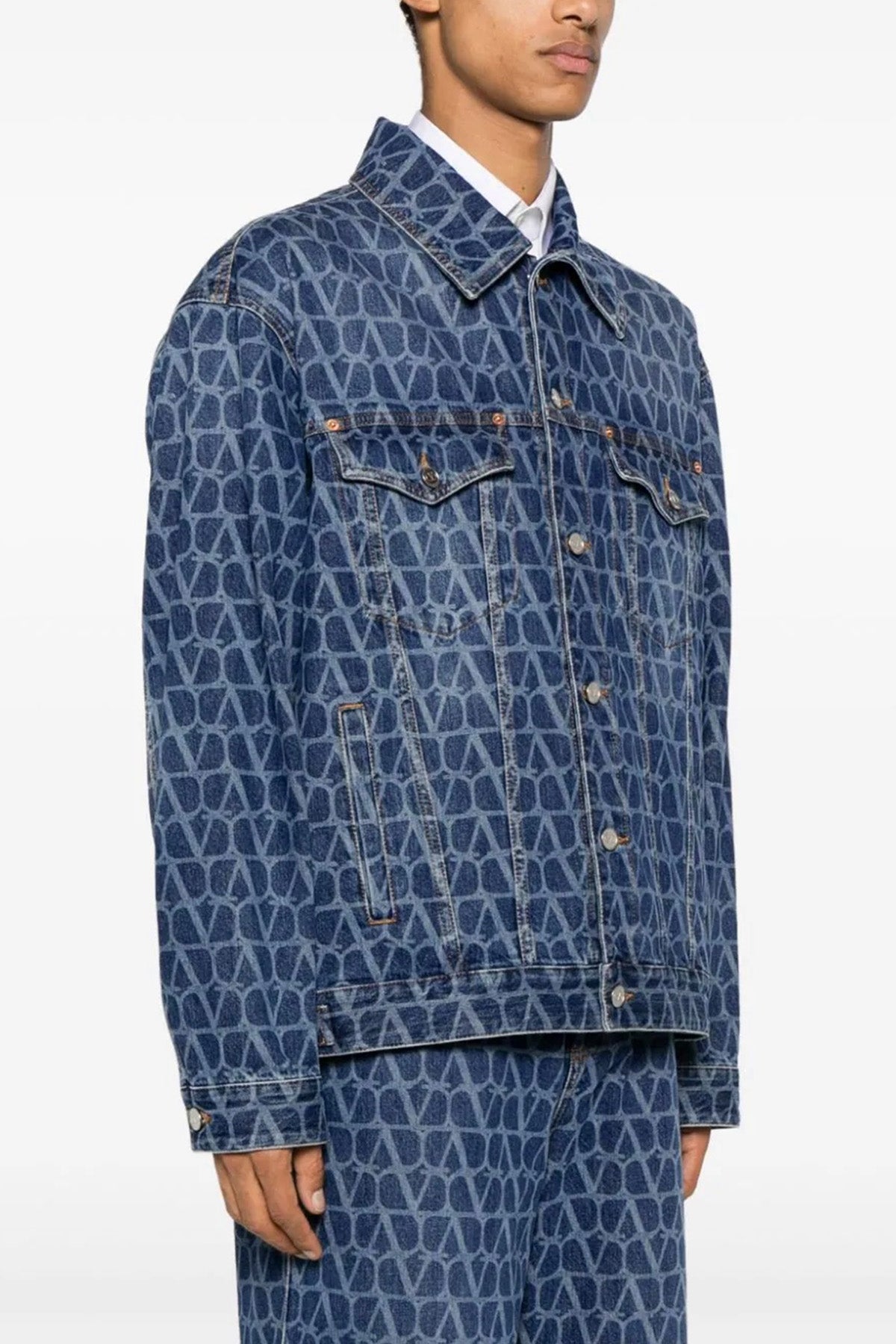 Valentino Garavani 'TOILE ICONOGRAPHE' DENIM JACKET 4V3DC03E9WE558