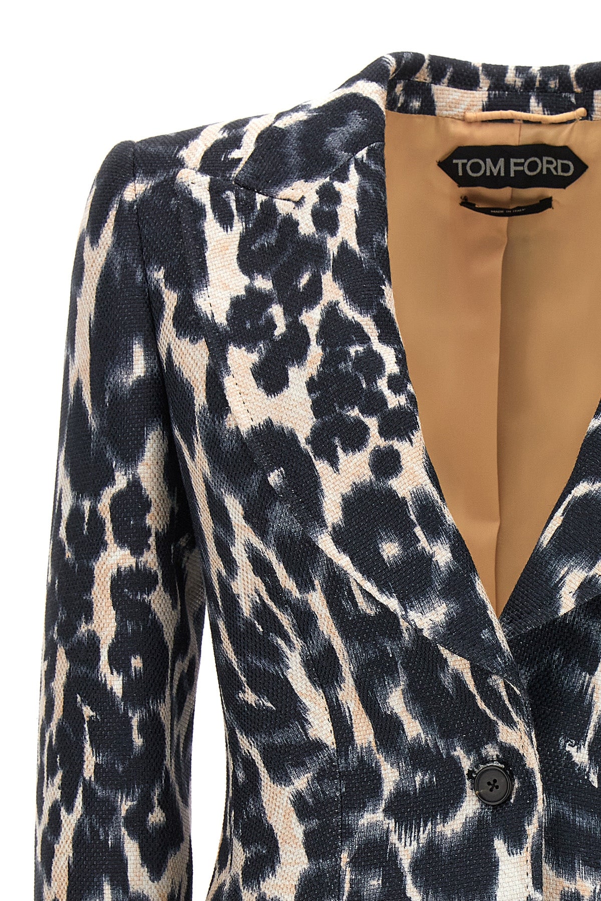 TOM FORD ANIMAL PRINT SINGLE-BREASTED BLAZER GI2504FAP203XAWLB