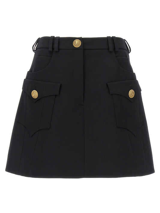 Balmain MINI SKIRT CF1LA359WC090PA