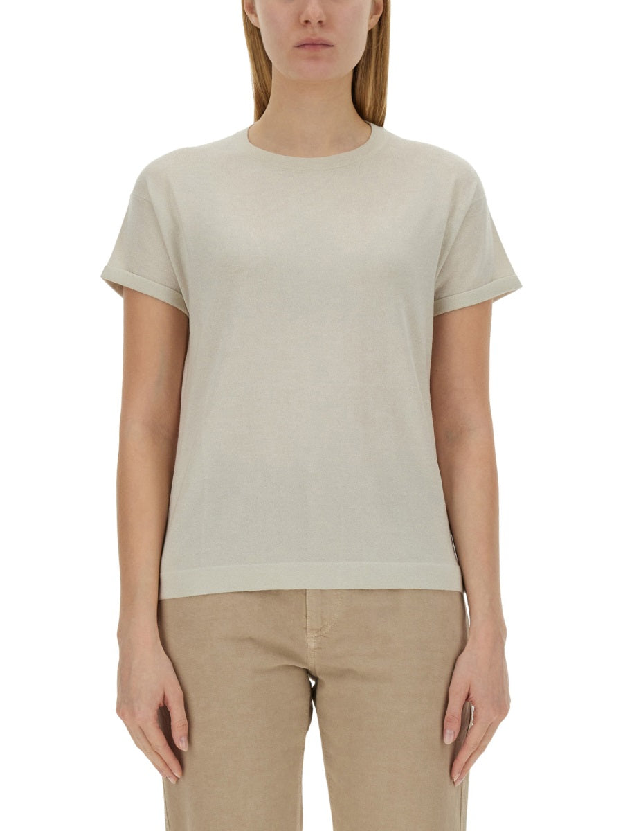 Brunello Cucinelli CASHMERE AND SILK T-SHIRT M41810000C9443