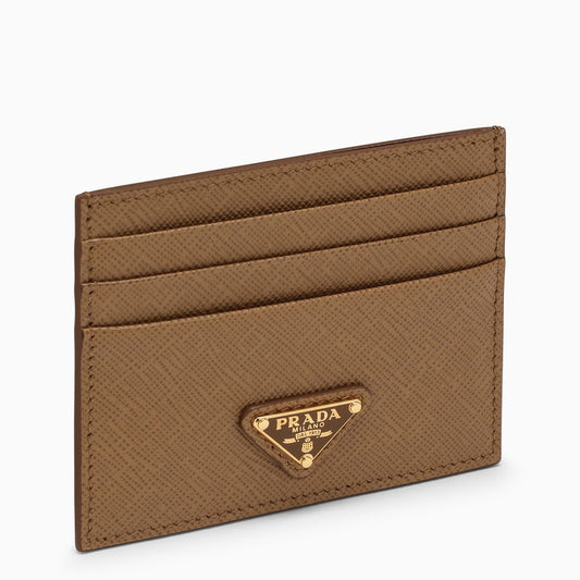 Prada Saffiano leather camel card holder 1MC025QHHO_PRADA-F03OE