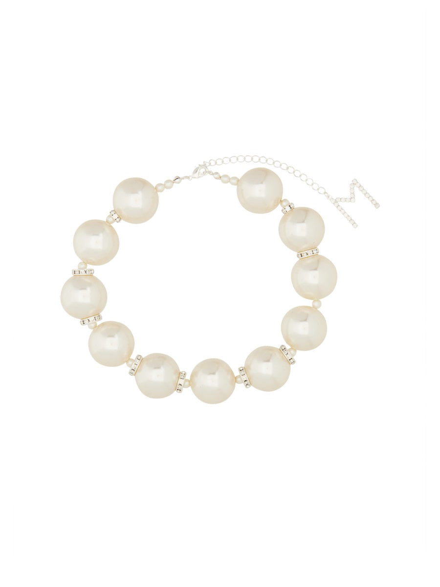 MAGDA BUTRYM OVERSIZED PEARL NECKLACE 722424WHITE