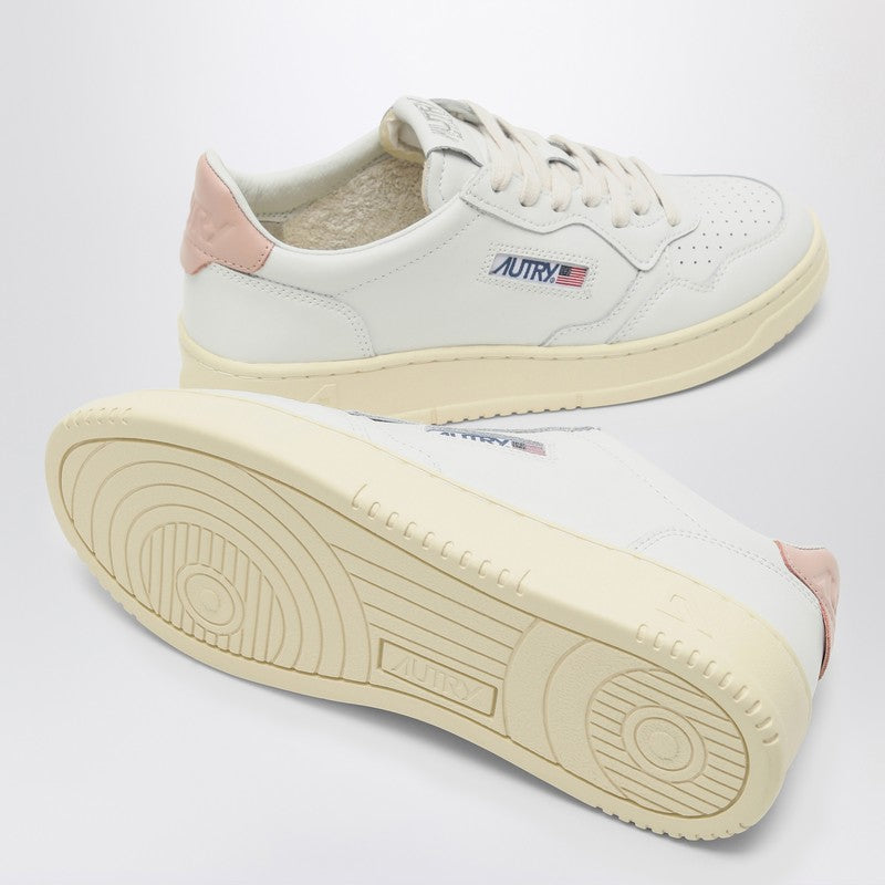 AUTRY White/pink leather Medalist sneakers AULWLL16P_AUTRY-LL16