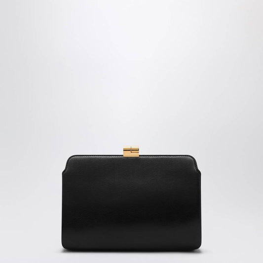 The Row Amazon black leather clutch bag W1675L39P_THERO-BLSG