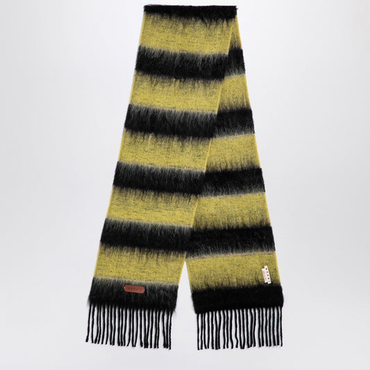 Marni Black/yellow striped wool-blend scarf SCMC0121Y0UAW038P_MARNI-STN99