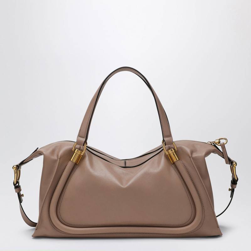 Chloé Paraty 24 bag in shiny deep beige leather CHC24AS750N82P_CHLOE-28V