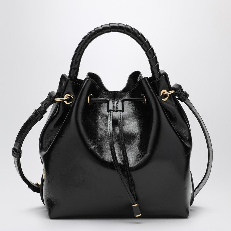 Chloé Marcie bucket bag in black leather CHC24AS606N57P_CHLOE-001