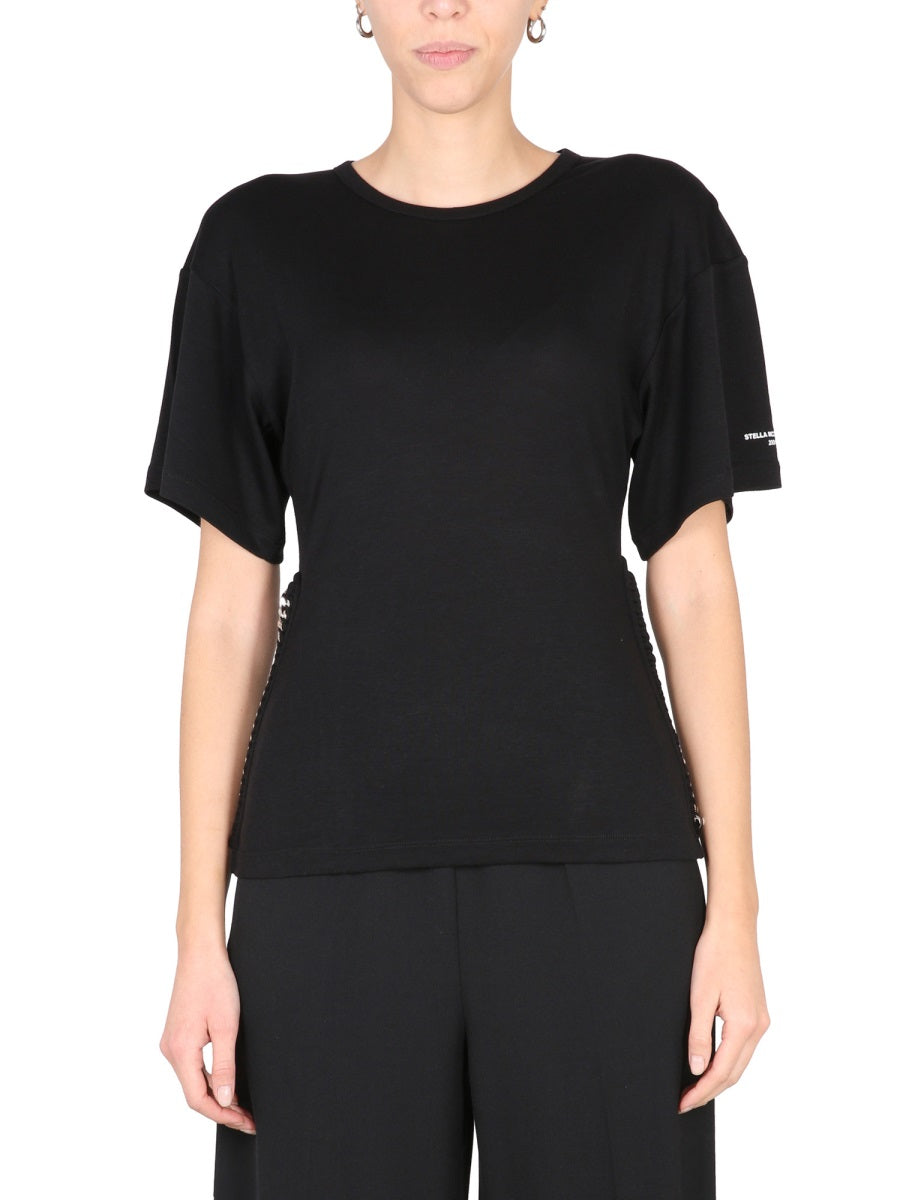 Stella McCartney T-SHIRT WITH CHAIN DETAIL 6J01043SPX031000