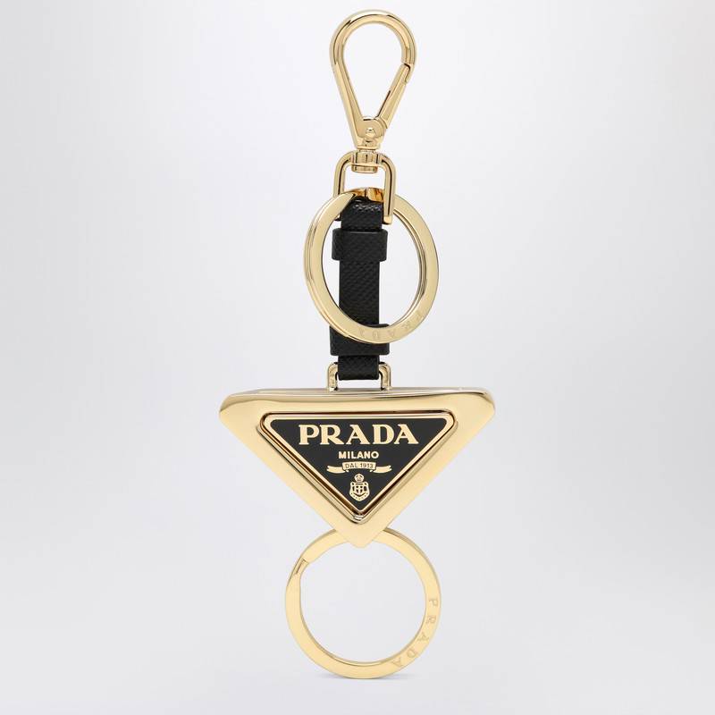 Prada Divisible black leather and metal key ring 1PS05966AP_PRADA-F019F