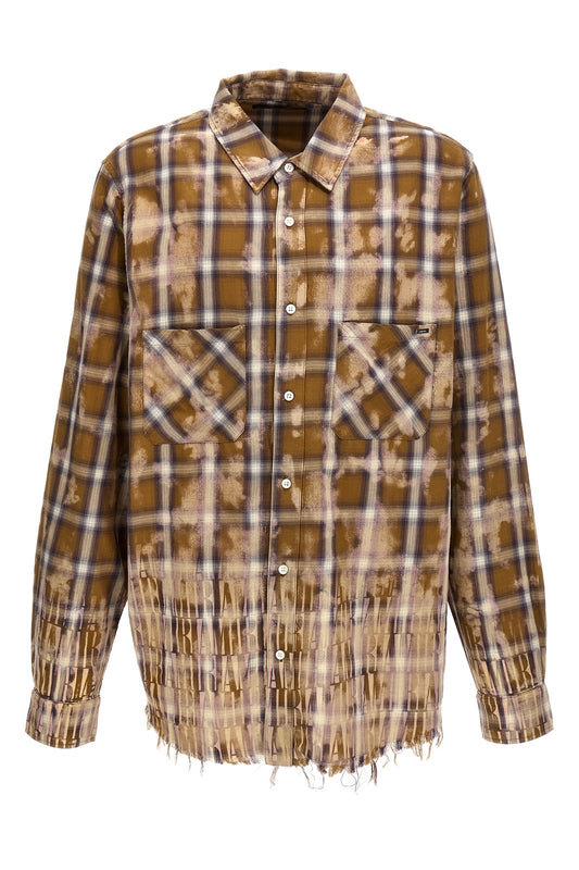 AMIRI 'BLEACH AMIRI LOGO FLANNEL' SHIRT PF23MSL011210