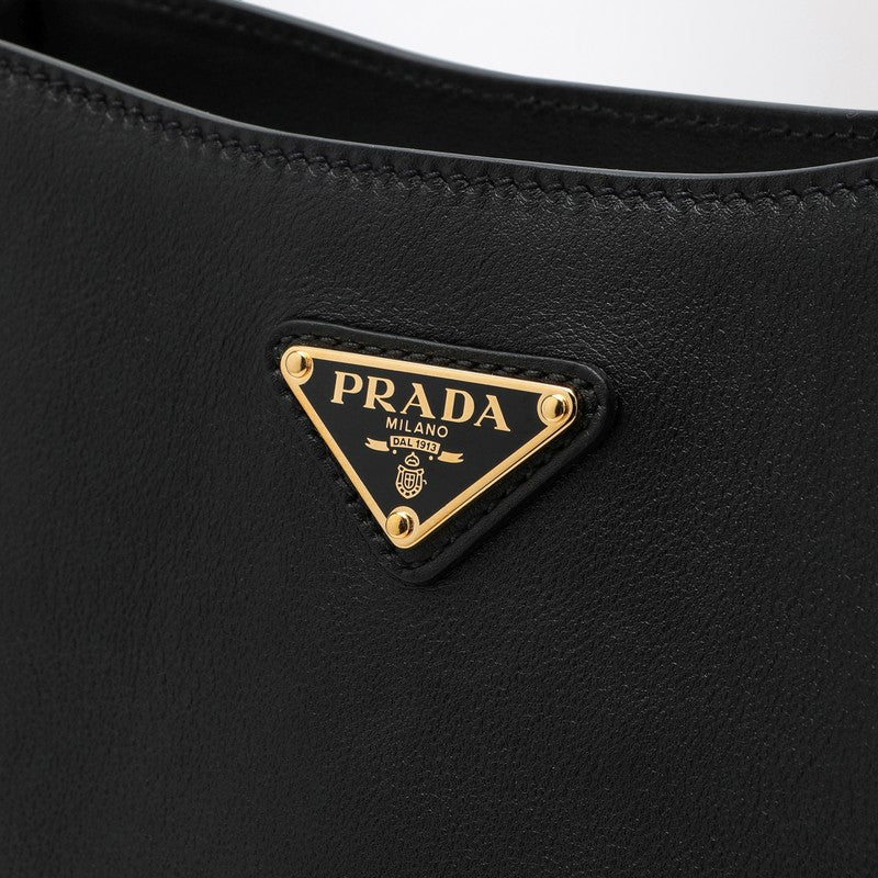 Prada Black leather shoulder bag 1BH219RVO2CYSP_PRADA-F0ES7