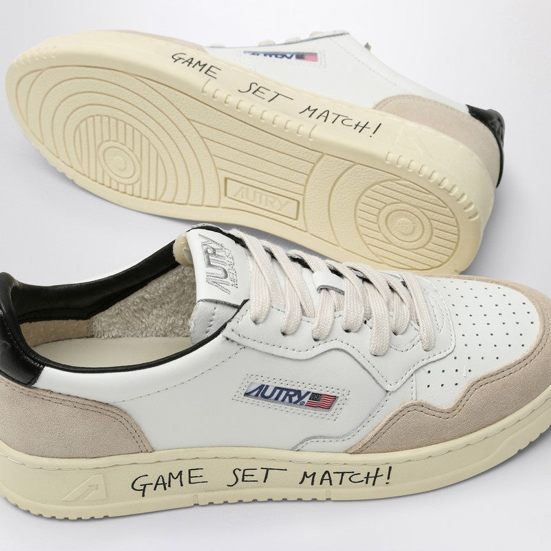 AUTRY Medalist trainer in white/black leather and suede AULWMA04P_AUTRY-MA04