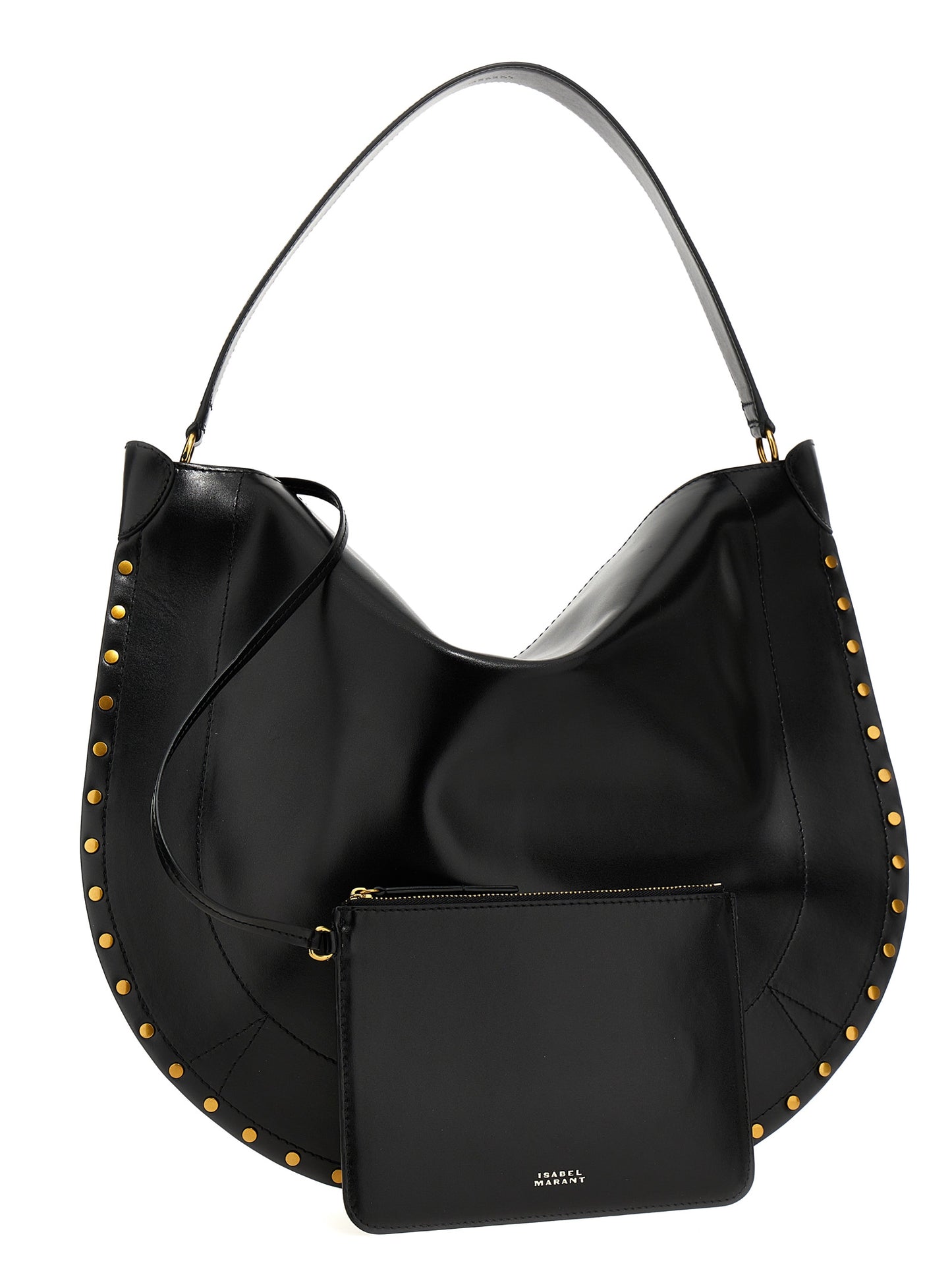 Isabel Marant smooth leather hobo bag with PP0200FAB2C02M01BK