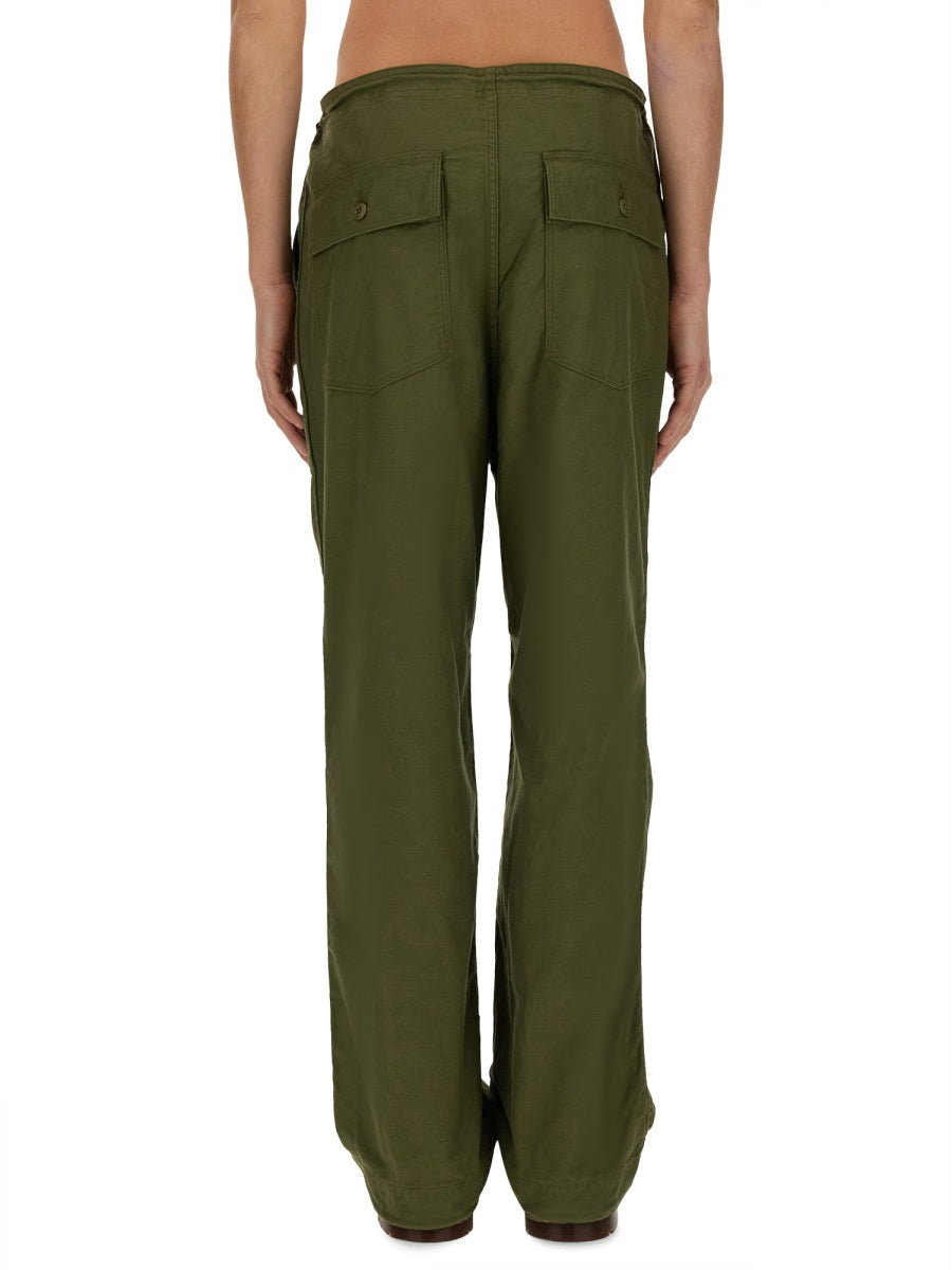 Needles PANTS WITH ELASTIC OT181B-OLIVE