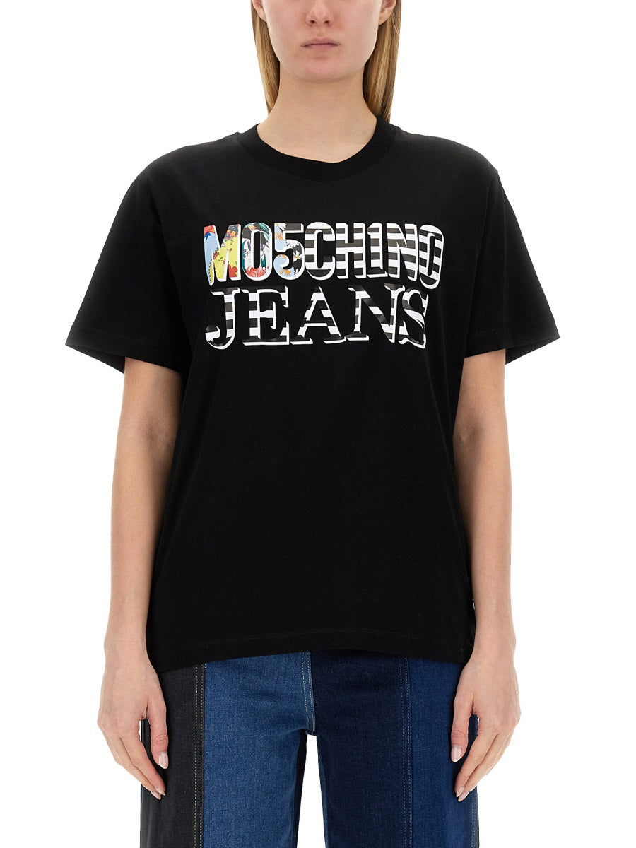 MOSCHINO JEANS T-SHIRT WITH LOGO 070337622555