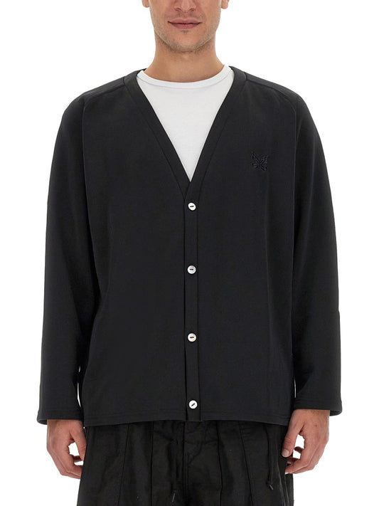 Needles CARDIGAN WITH LOGO MR304D-BLACK