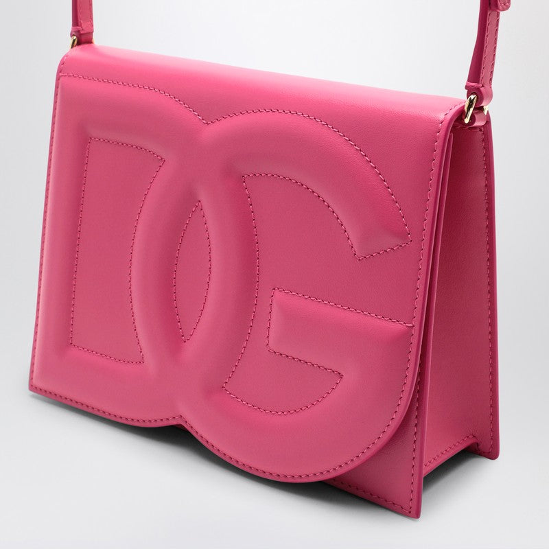 Dolce & Gabbana Wisteria coloured DG logo leather shoulder bag BB7287AW576P_DOLCE-80441